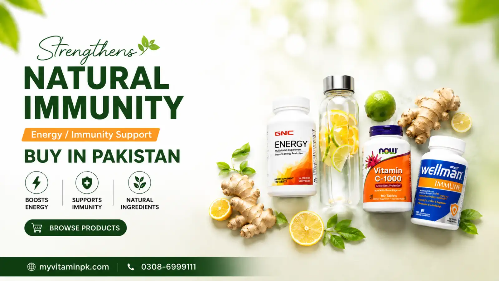 buy Energy & Immune Support Vitamin and Suppllements in Pakistan