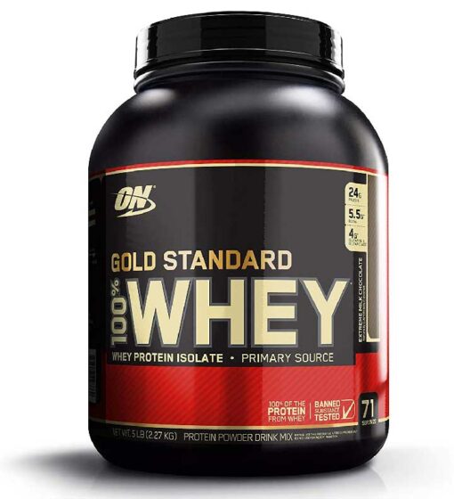 ON Nutrition GOLD Standard 100% whey protein powder, Extreme Milk Chocolate Flavor